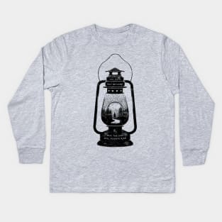 THE PATH MAY BE DARK BUT THE SUN WILL ALWAYS RISE Kids Long Sleeve T-Shirt